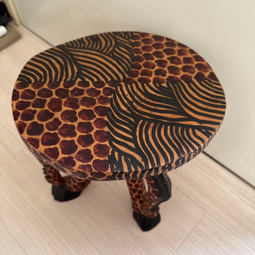 アフリカンスタイル 木製スツール