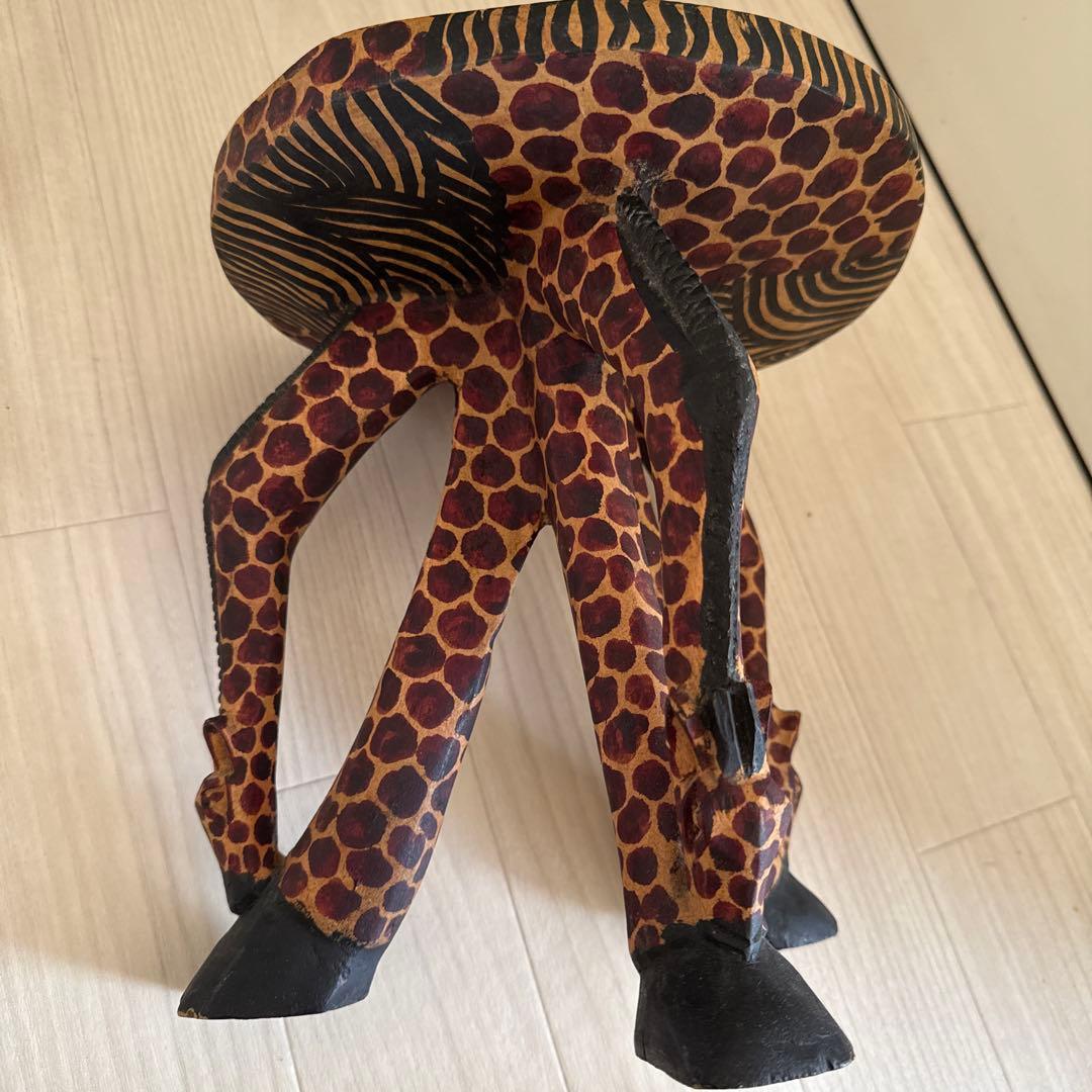 アフリカンスタイル 木製スツール