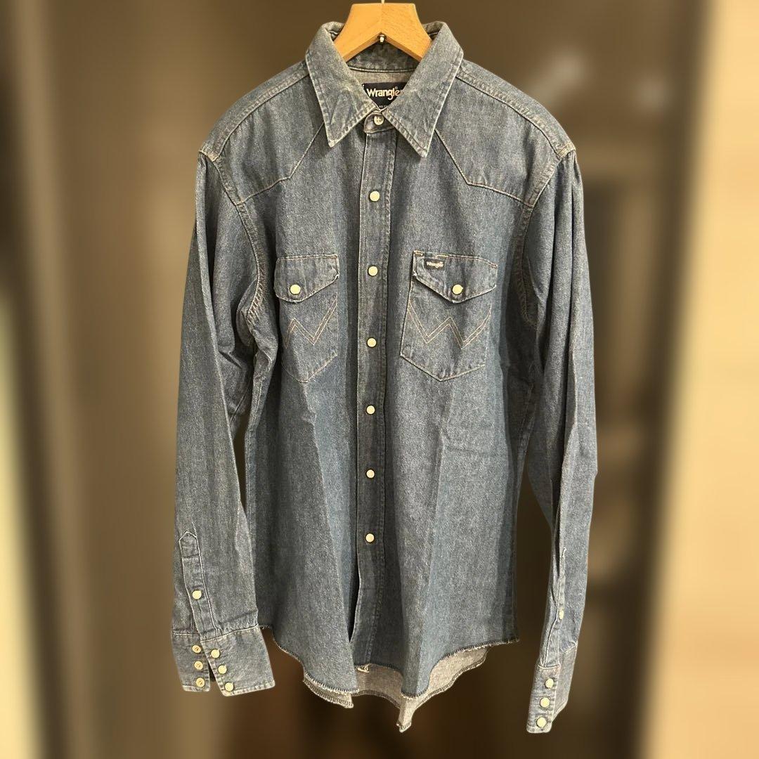 Wrangler デニムウエスタンシャツ 80s 16 1/2 36 アメリカ製