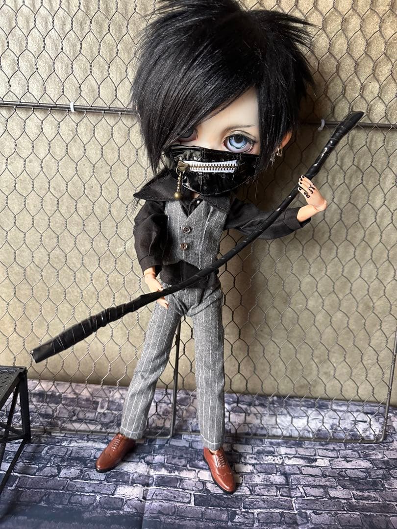 ☆*☆様 アイシードール本体　男の子　オビツ27ボディ　ボアウィッグ　OF付き