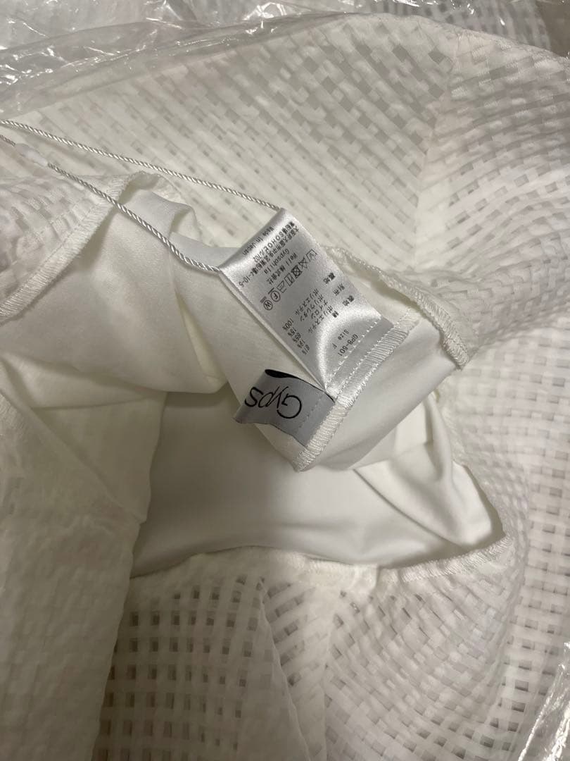 Gypsohila ジプソフィア ホワイト メッシュ トップス 半袖今季新作新品