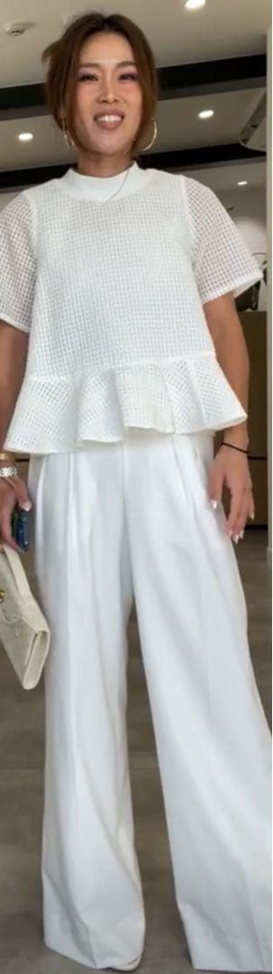 Gypsohila ジプソフィア ホワイト メッシュ トップス 半袖今季新作新品