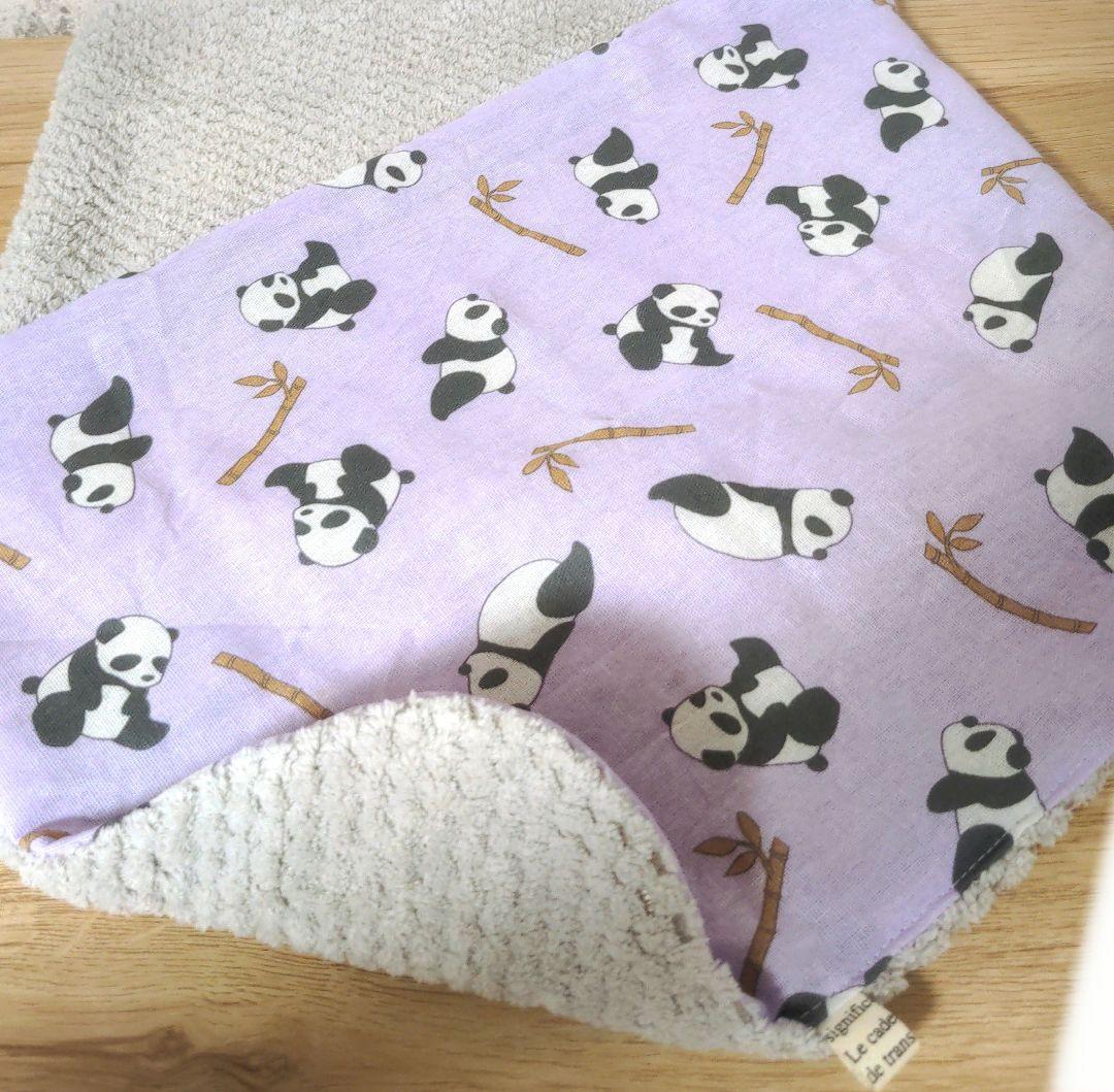 専用❤みかん＊ふわっサラ❤手拭いヘアドライタオル❤ぱんだ★紫