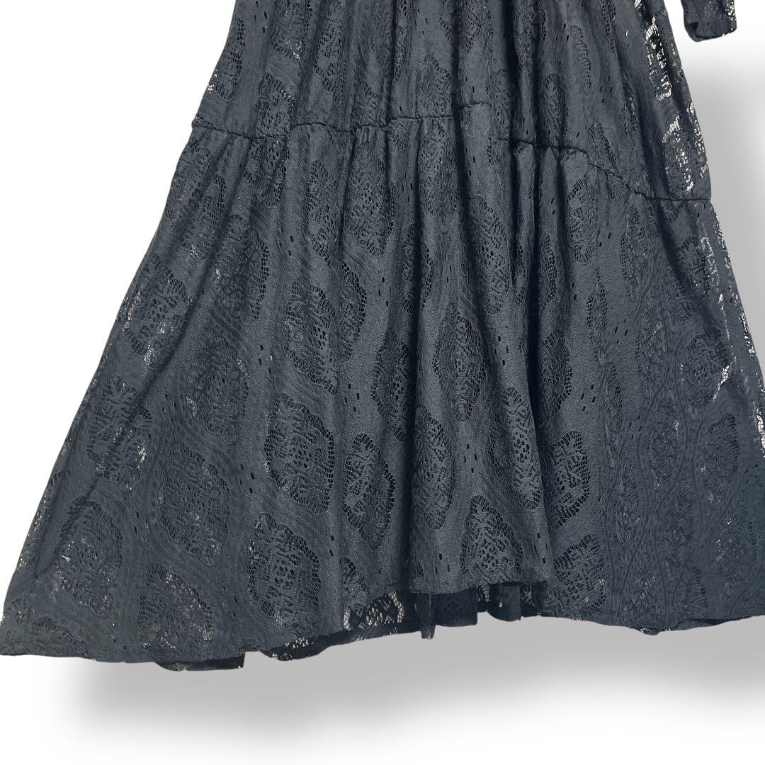 【美品】Ameri アメリ LACE SHIRRING DRESS