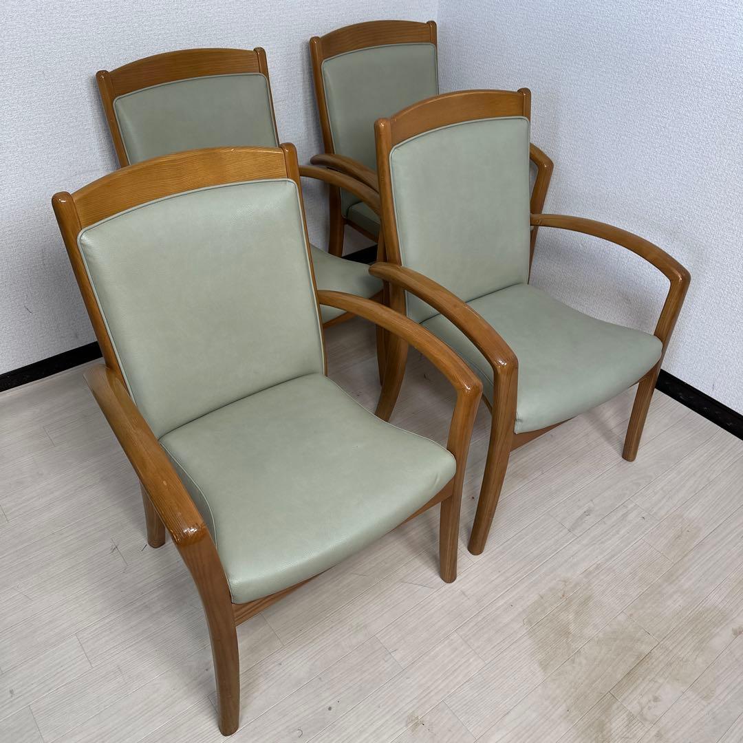 カリモク ダイニングチェア アームチェア 4脚セットi4※