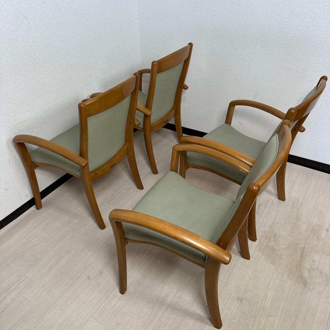 カリモク ダイニングチェア アームチェア 4脚セットi4※