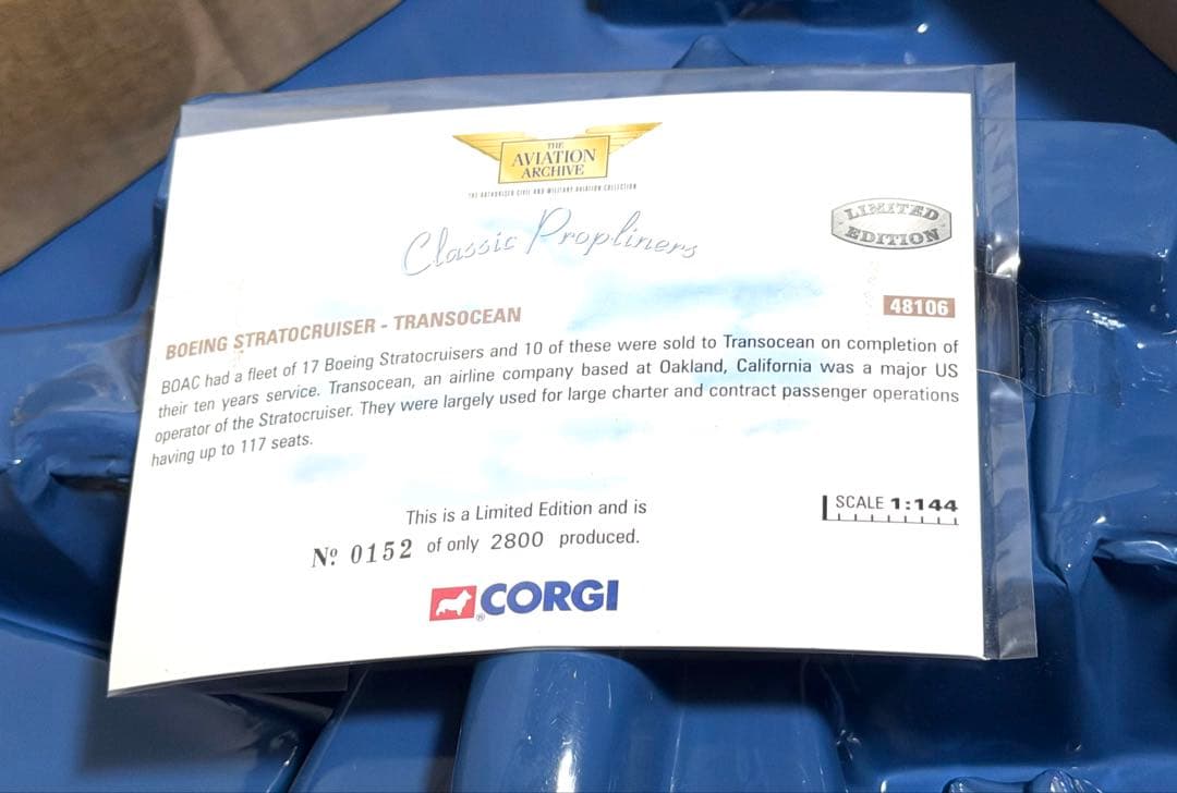 航空機・ヘリコプター Corgi 1/144 Boeing Stratocruiser