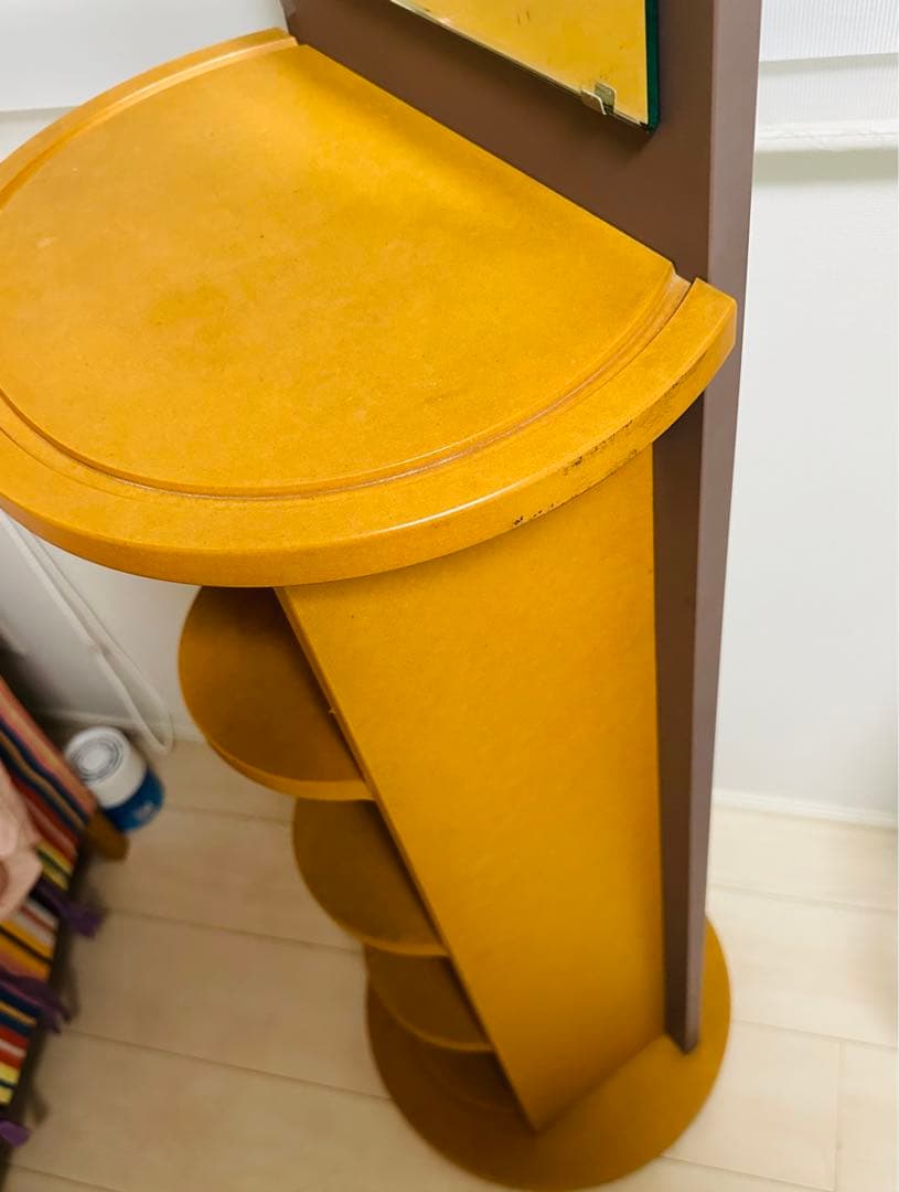 レア収納付き全身姿見・365度回れるスタンドミラー【東京練馬区引渡しのみ】