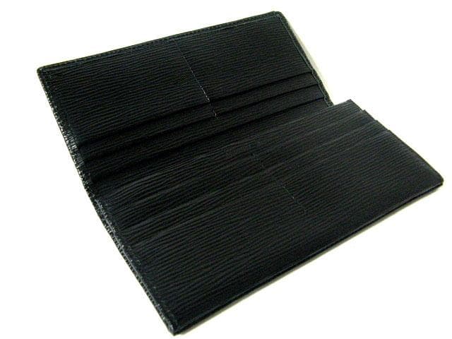 札入れ長財布　ウェーブ　牛革型押し