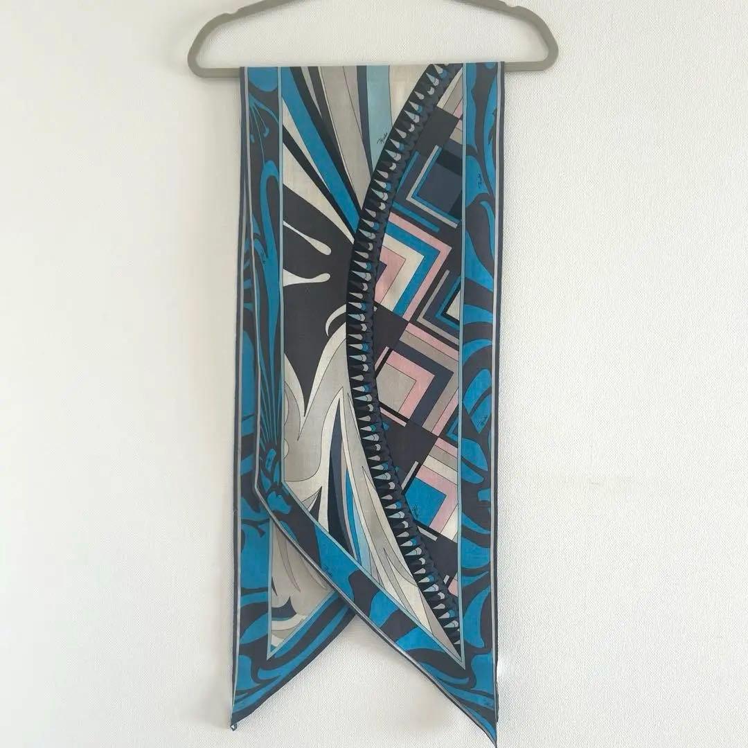 未使用　EMILIO PUCCI ウール×シルクロングスカーフ