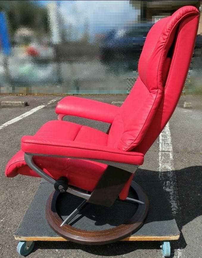 〈セット販売〉エコーネス ストレスレスチェア 赤 正規品 ② チェア