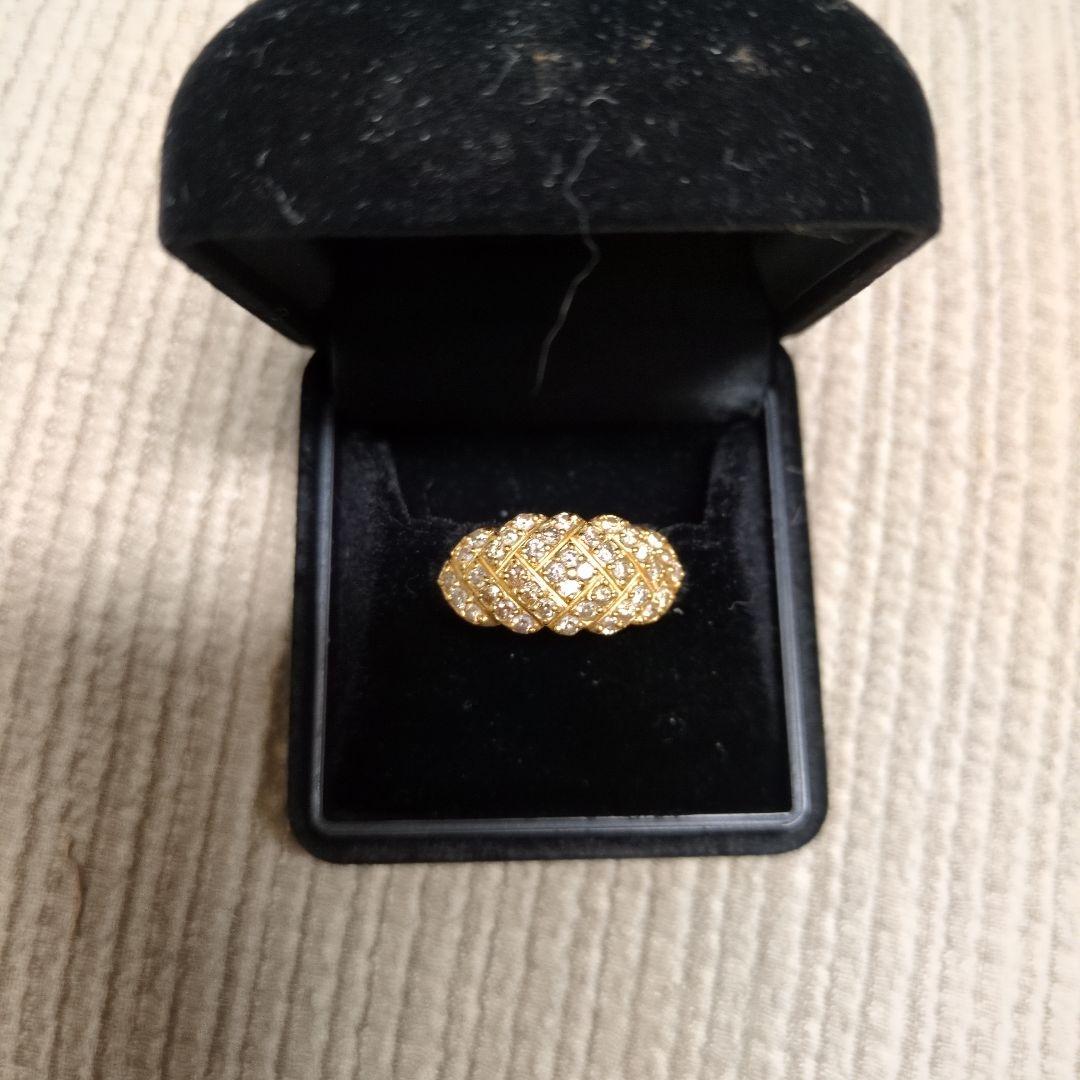 ハナモモダイヤ1カラット18金リング大きめサイズ