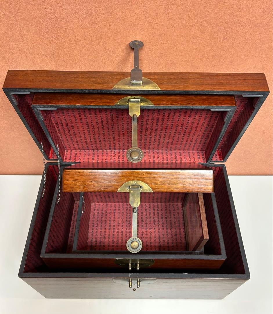 プロフィ要確認MAIYIJUさま専用　李朝家具　三箱 鍵の付いた木製の装飾金具付