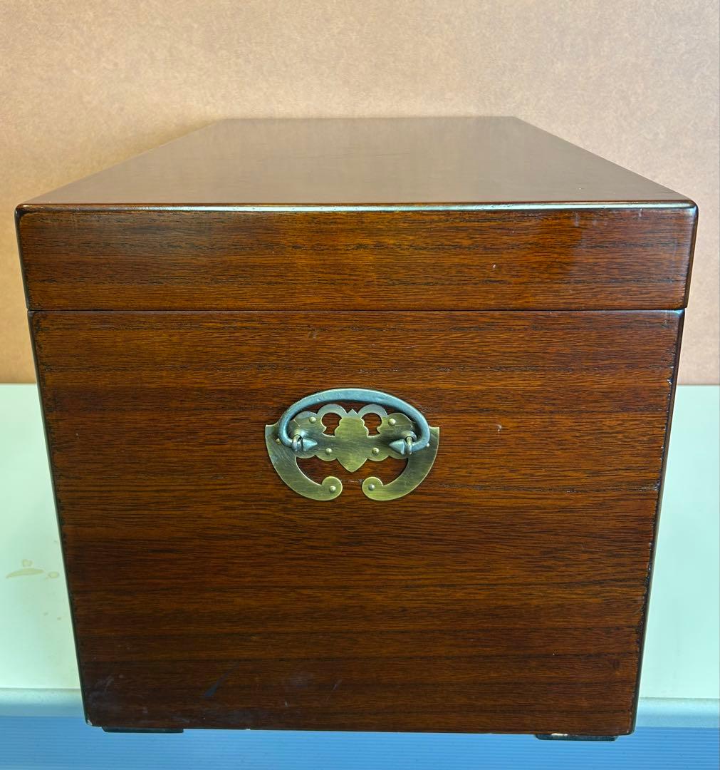 プロフィ要確認MAIYIJUさま専用　李朝家具　三箱 鍵の付いた木製の装飾金具付