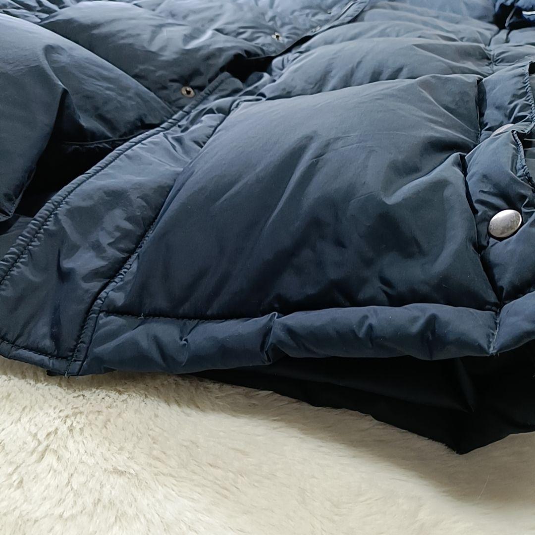 美品✨00s ナイキ ベンチコート ロング ダウン フェザー 防寒 ネイビーXL