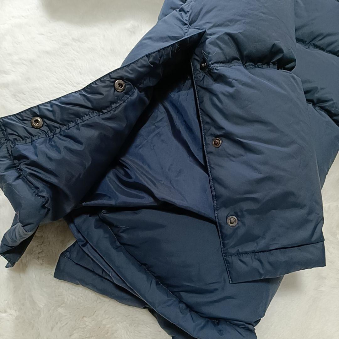 美品✨00s ナイキ ベンチコート ロング ダウン フェザー 防寒 ネイビーXL