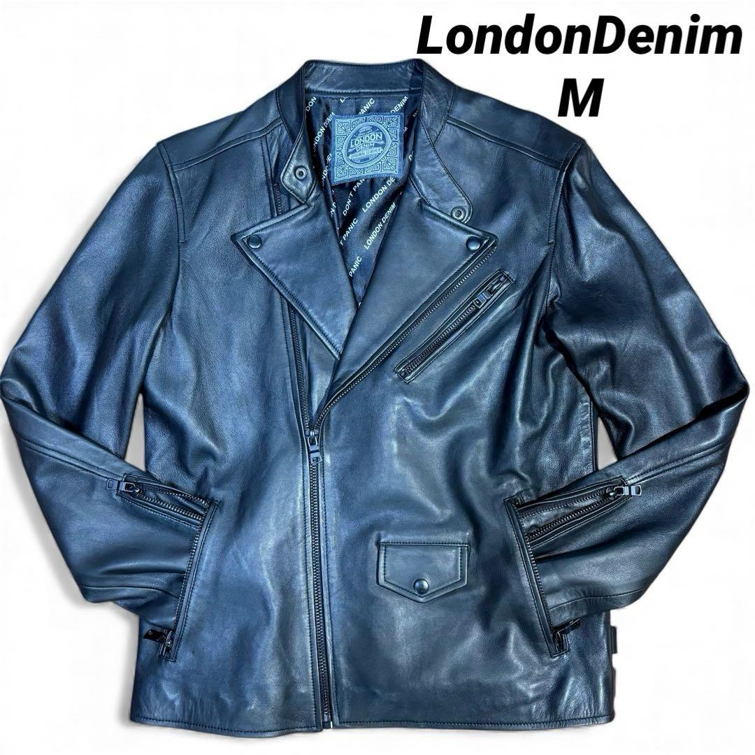 LondonDenim ロンドンデニム ダブルライダース ブラック 羊革 M