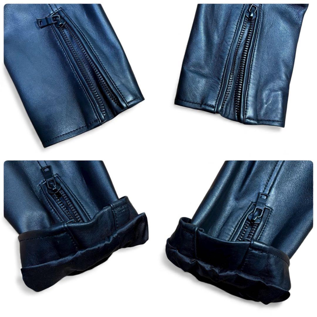 LondonDenim ロンドンデニム ダブルライダース ブラック 羊革 M