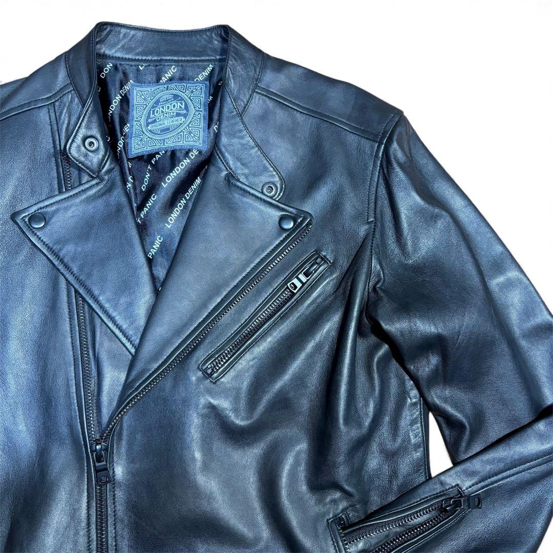 LondonDenim ロンドンデニム ダブルライダース ブラック 羊革 M