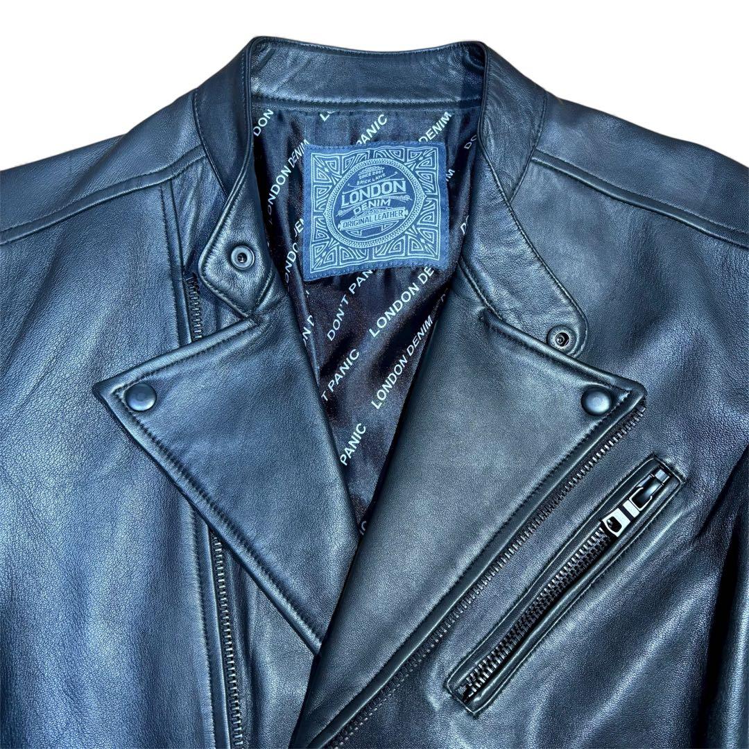 LondonDenim ロンドンデニム ダブルライダース ブラック 羊革 M