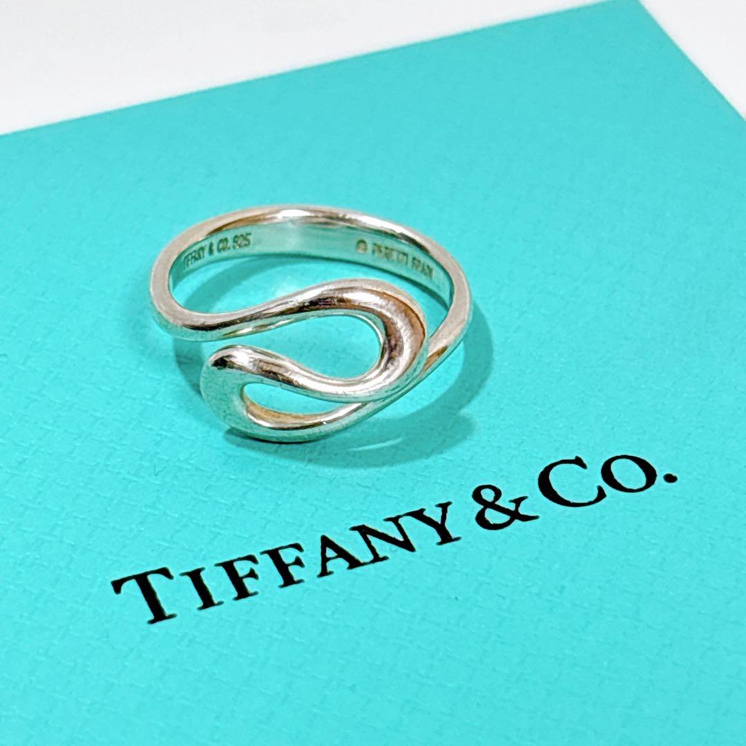 【13号】Tiffany オープンウェーブリング　シルバー
