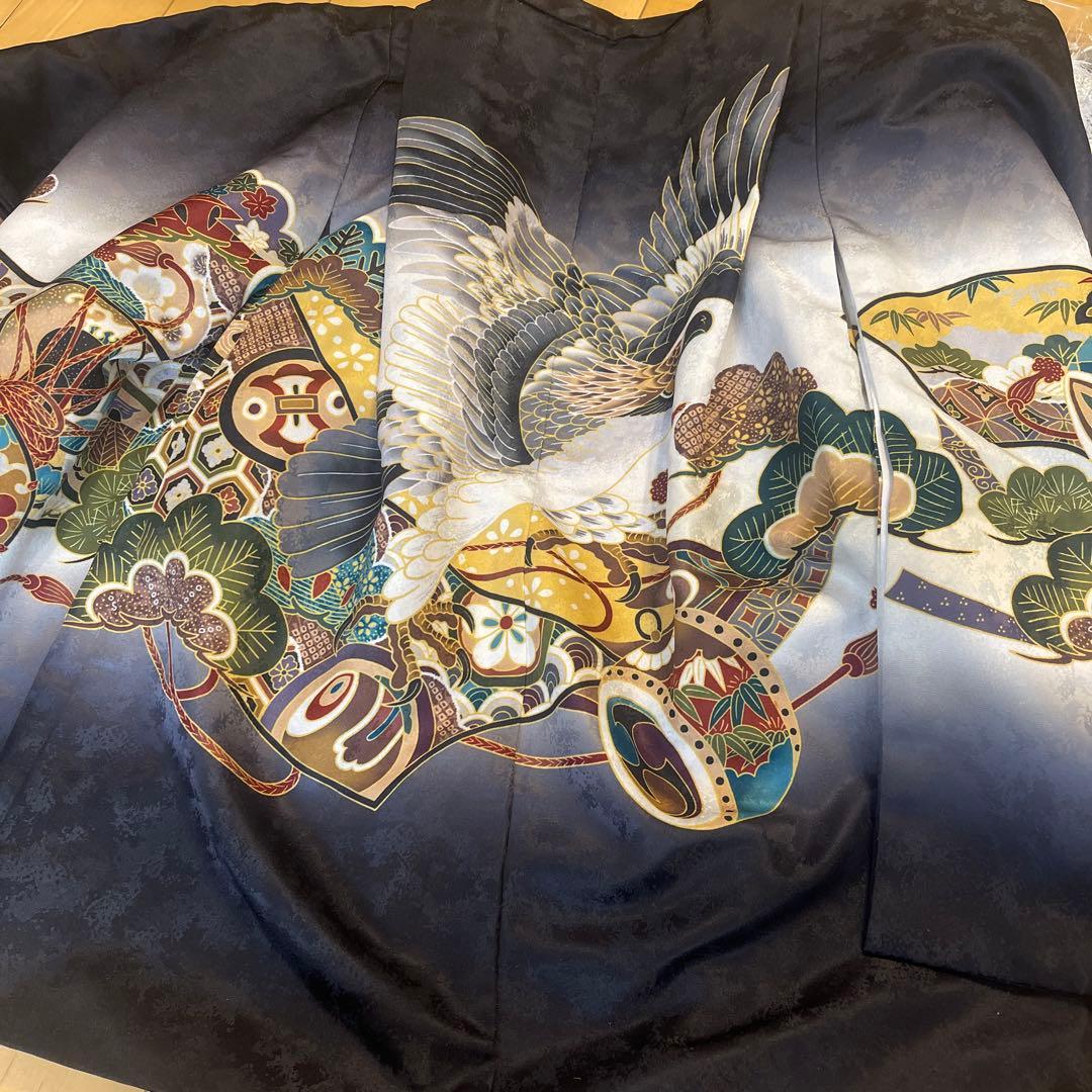 ストライプ着物ドレス（子供用）　はかま　袴　七五三