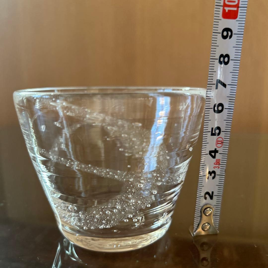 新品◆102荒川尚也　そばちょこ&型徳利　アワガラス気泡3点セット　晴耕社ガラス