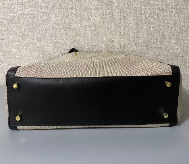 VALENTINO VLTN キャンバストートバッグ ベージュ ブラック