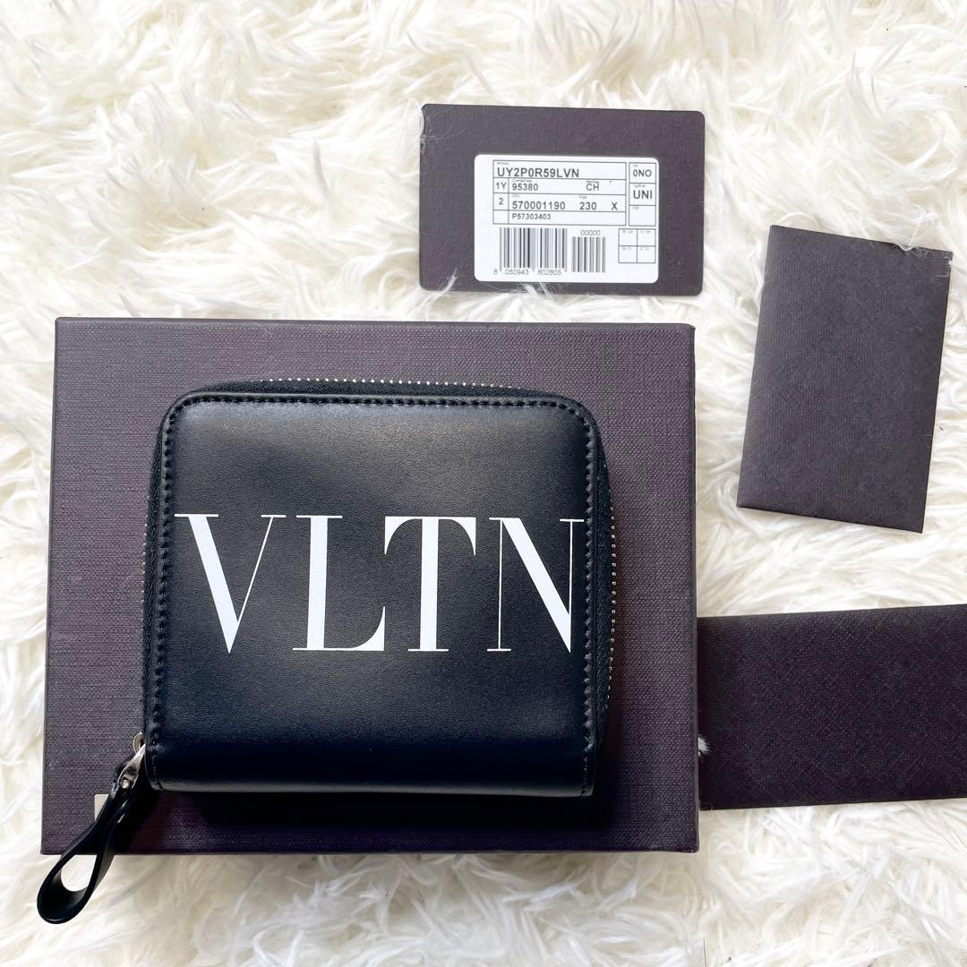 【付属品完備】ヴァレンティノ 財布 VLTN ブラック レザー