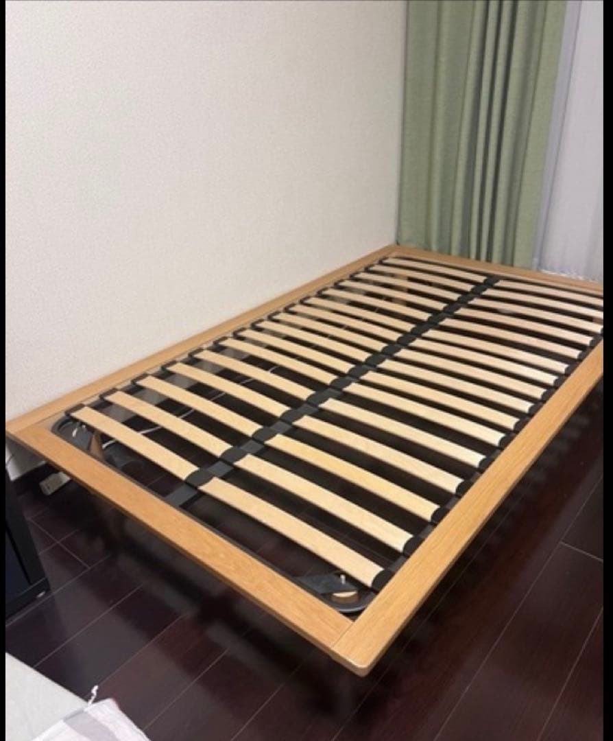 近隣地域限定送料無料❗️無印良品・木製ベッドフレーム オーク材突板　セミダブル
