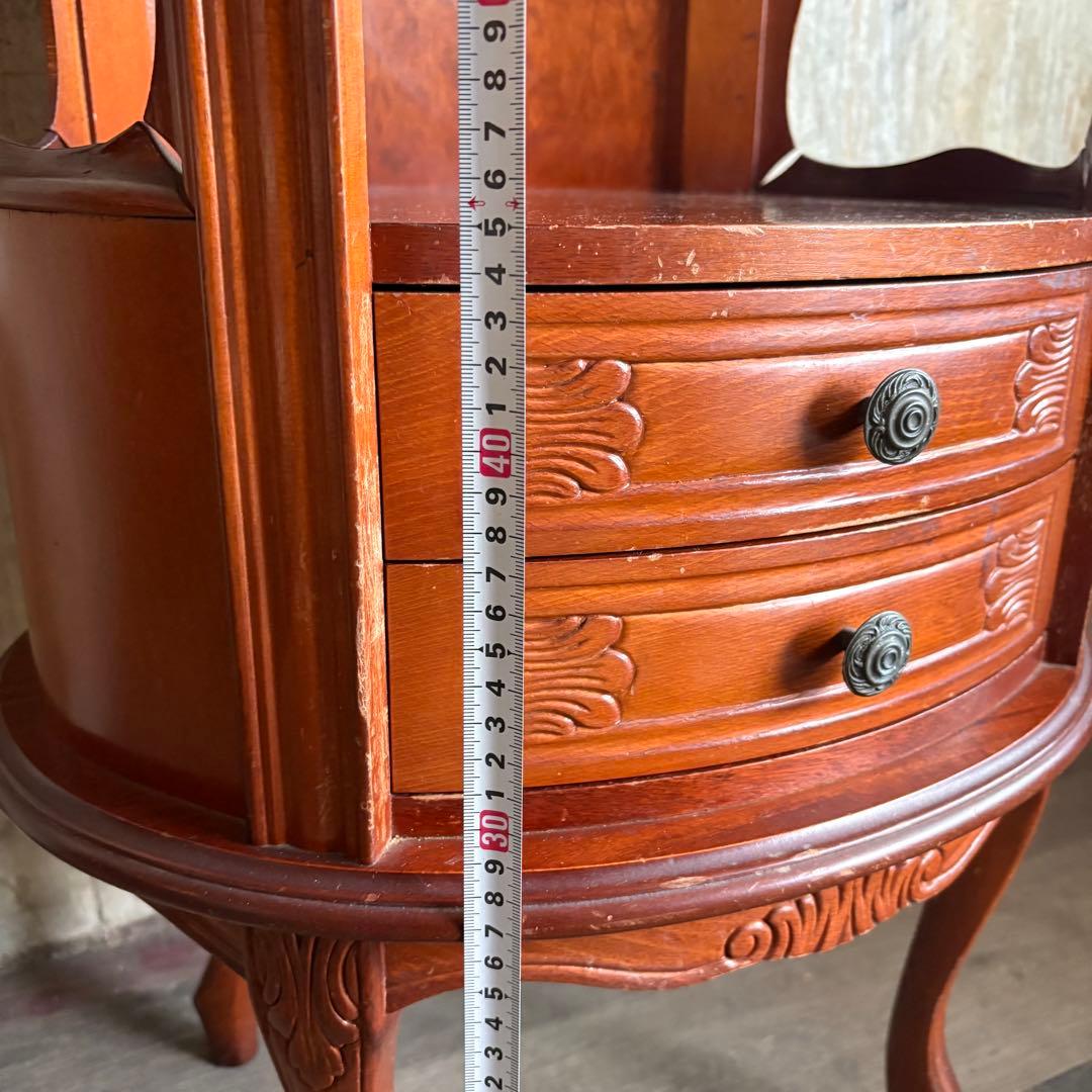 イタリア　猫脚コンソールドロワー　電話台　ヴィンテージ