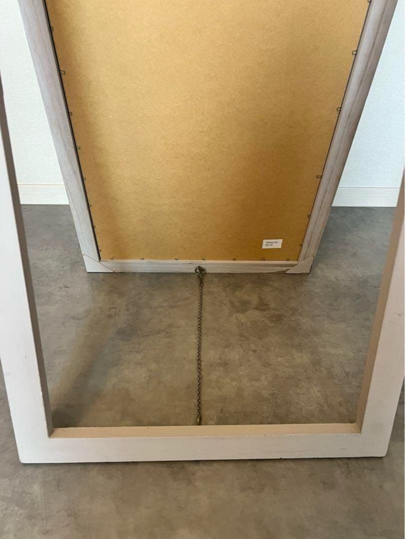 アーチ型　木製スタンドミラー