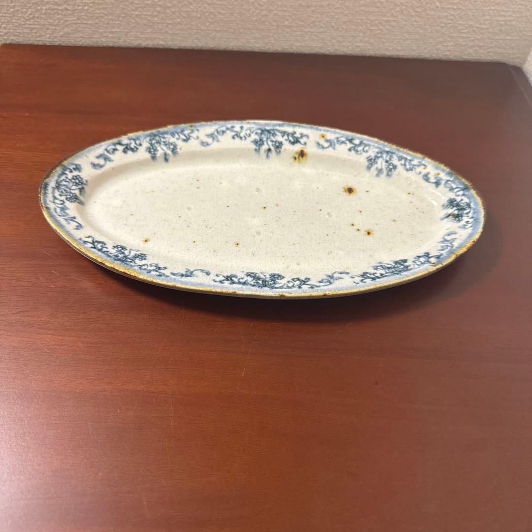 【新品・未使用】コウホ窯　市野吉記　楕円皿