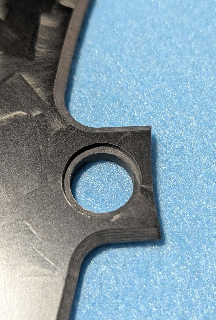 union jack カーボンチェーンリング　結晶模様 52T pcd130