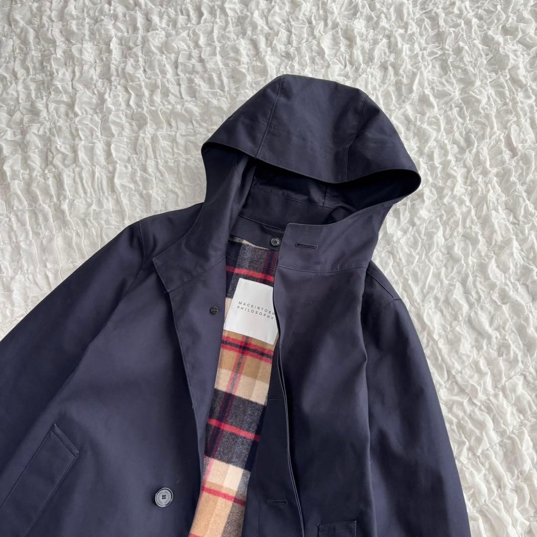【1度着用のみ美品】 マッキントッシュフィロソフィー フード付トレンチコート