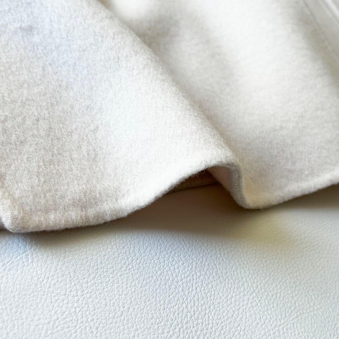 3048y ドレステリア 襟付きロングリバーコート S アイボリー