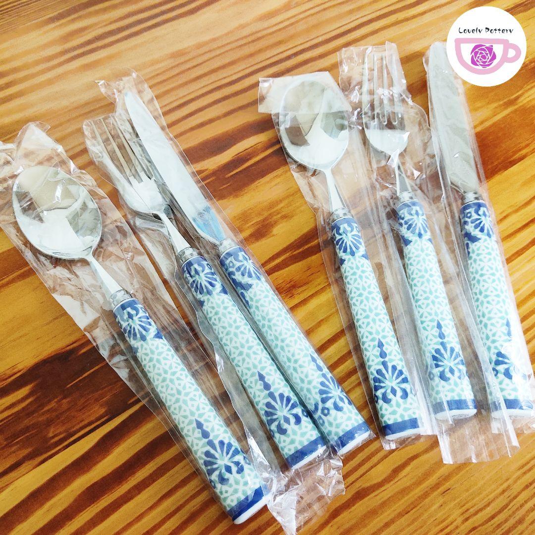 新品　カトラリー①　スプーンナイフフォーク計6本　ポーランド食器　クラシック