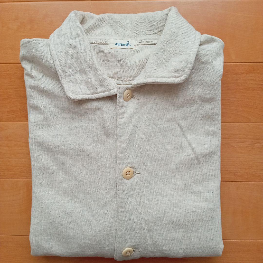 45rpm/45R コットン裏パイル スウェットカーディガン ５