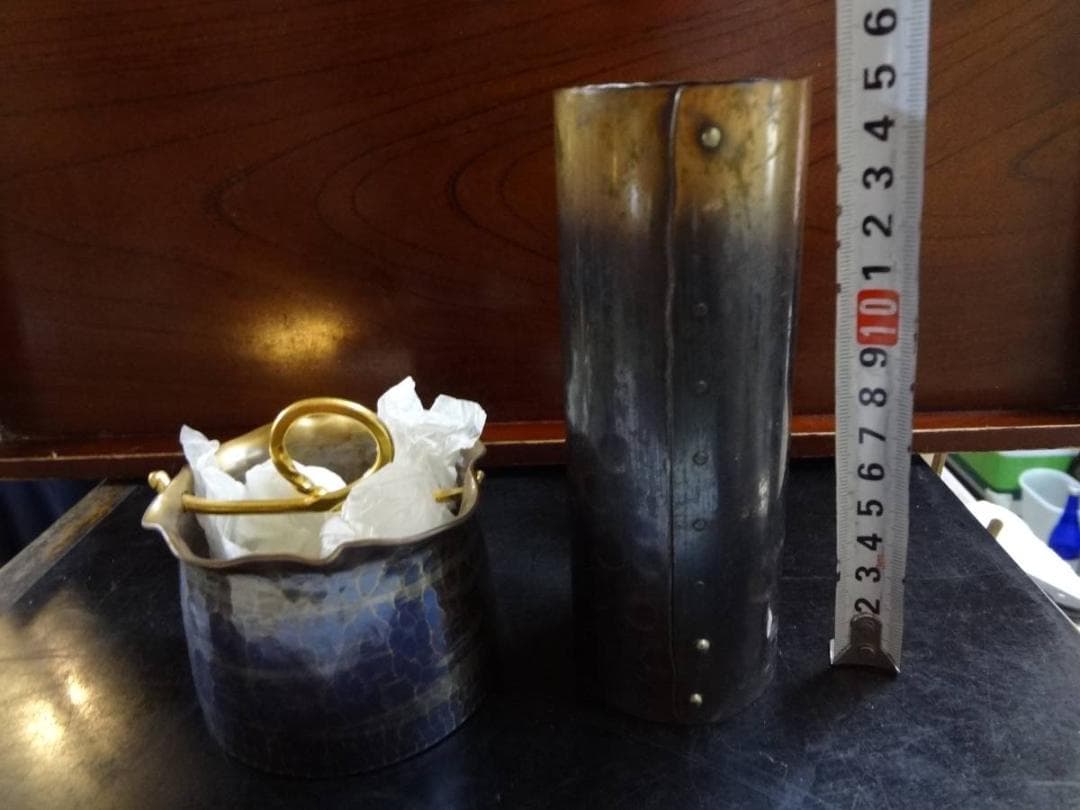 彫金花器　　　花器セット　新潟名匠　　花瓶・一輪生