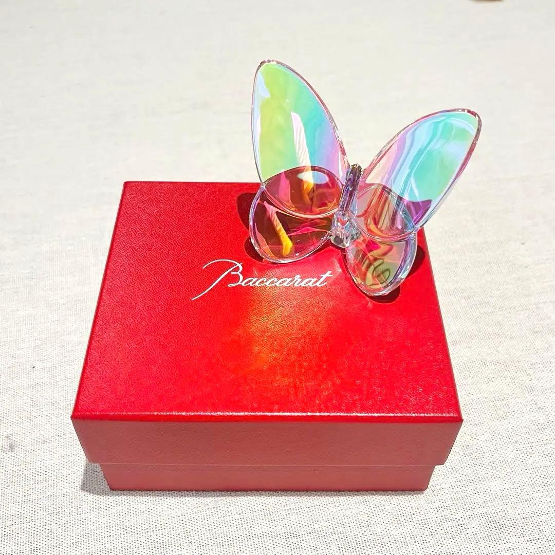 【極美品】バカラ ラッキーバタフライ クリスタル パピヨン イリゼクリア