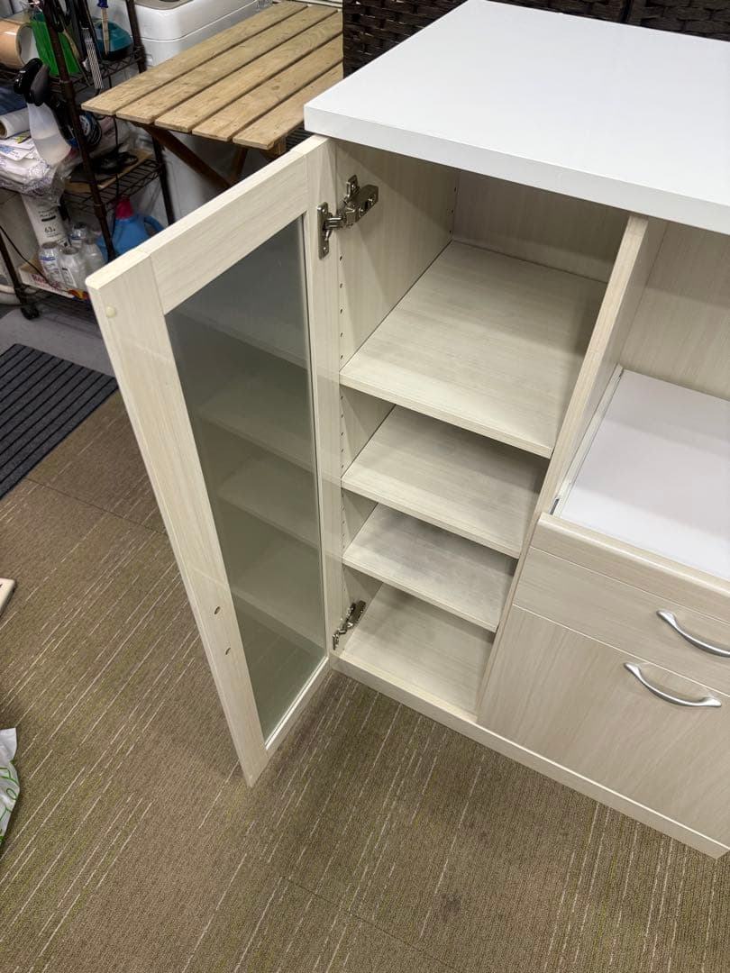 【洗浄消毒作業済】【美品】ニトリ　レンジ台　ブリエ　NRE 10575 食器棚