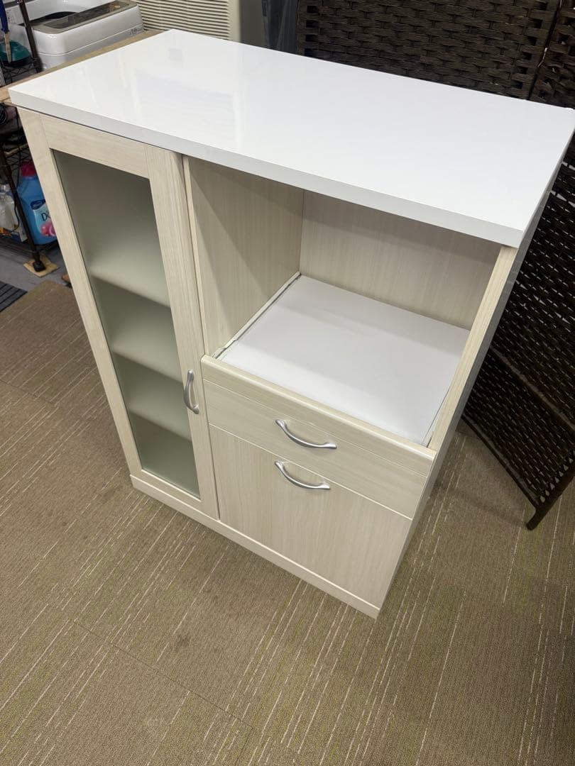 【洗浄消毒作業済】【美品】ニトリ　レンジ台　ブリエ　NRE 10575 食器棚