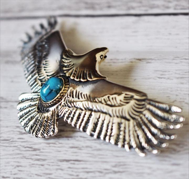 インディアンジュエリー ターコイズ イーグルネックレス silver925