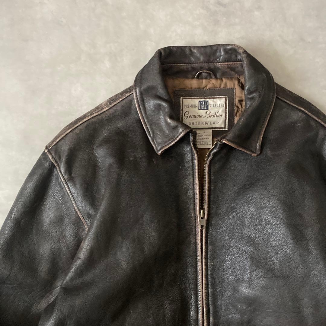 ジャケット・アウター 1990s OLD GAP ZIP UP LEATHER JACKET