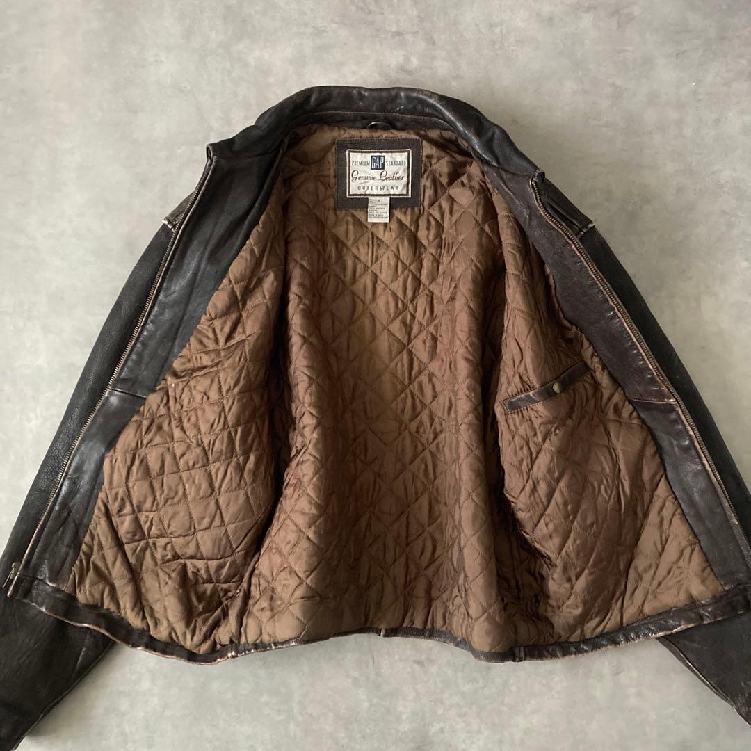 ジャケット・アウター 1990s OLD GAP ZIP UP LEATHER JACKET