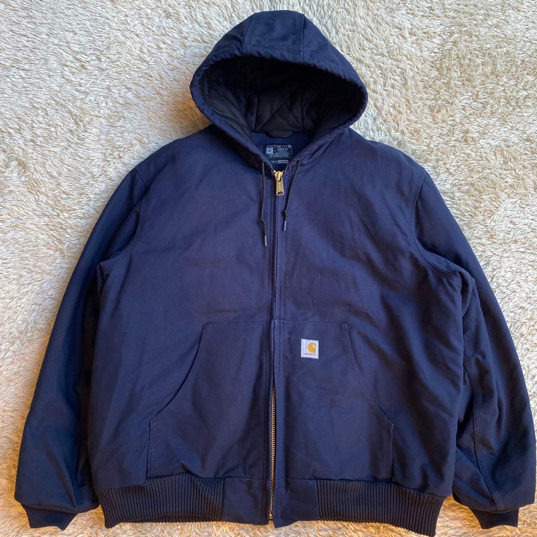 【USA製 XL】カーハート アクティブジャケット ダークネイビー J140