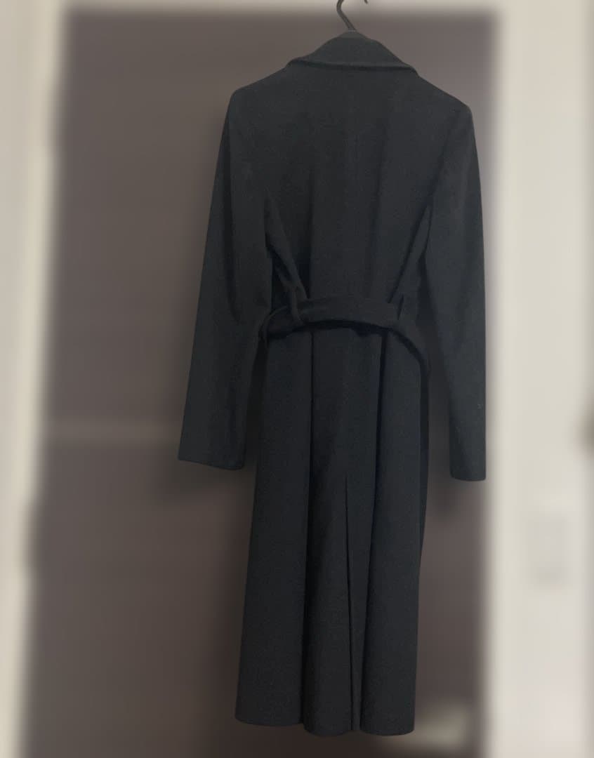 INED イネド カシミヤ100% ロングコート ブラック