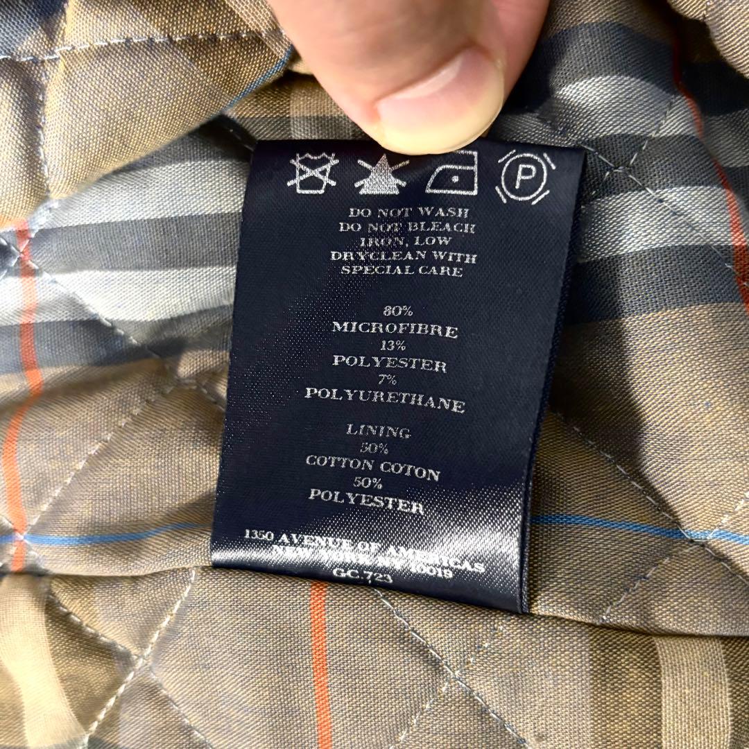 バーバリーロンドン ステンカラーコート フード取り外し可能 USA製 Lサイズ