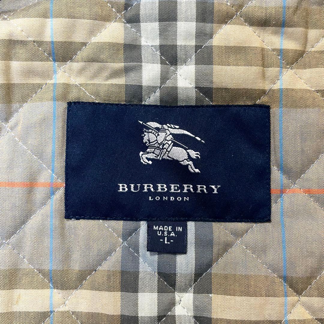 バーバリーロンドン ステンカラーコート フード取り外し可能 USA製 Lサイズ