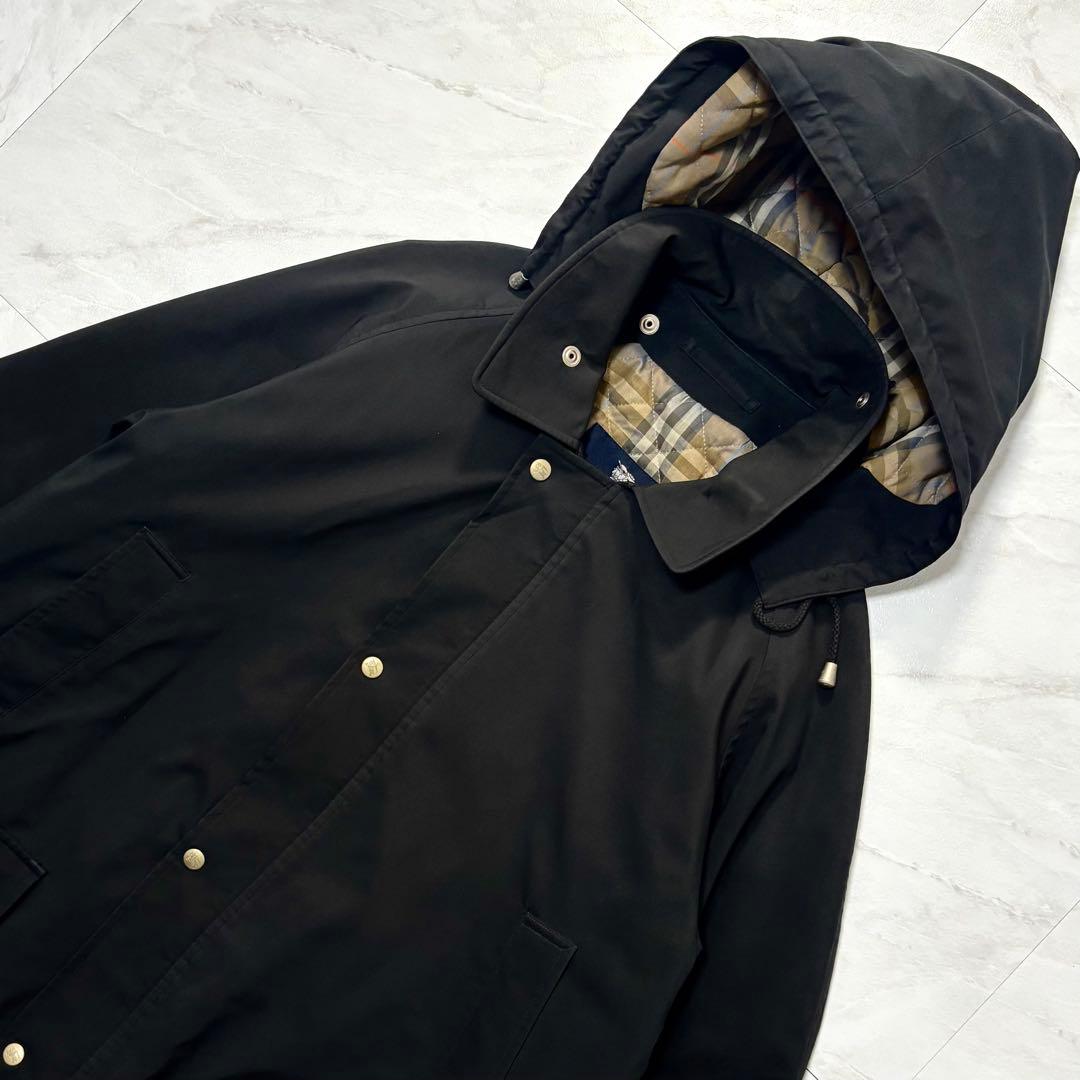 バーバリーロンドン ステンカラーコート フード取り外し可能 USA製 Lサイズ